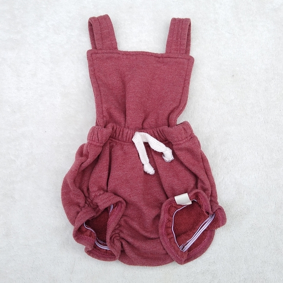 Lulu & Roo Other - Lulu & Roo 0-3 months Baby Romper Burgundy Ruffle Bubble Shortie